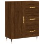 Aparador alto madera contrachapada marrón roble 69,5x34x180 cm de vidaXL, Aparadores - Ref: Foro24-3189428, Precio: 158,36 €,...