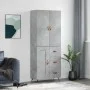 Aparador alto madera contrachapada gris hormigón 69,5x34x180 cm by vidaXL, Sideboards - Ref: Foro24-3195991, Price: 166,94 €,...