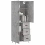 Aparador alto madera contrachapada gris hormigón 69,5x34x180 cm by vidaXL, Sideboards - Ref: Foro24-3195991, Price: 166,94 €,...