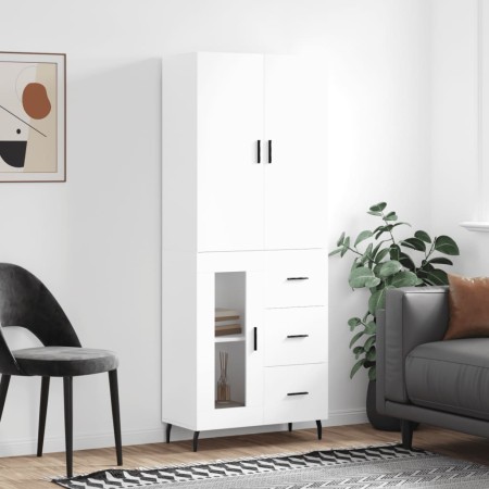 Aparador alto madera contrachapada blanco 69,5x34x180 cm de vidaXL, Aparadores - Ref: Foro24-3195971, Precio: 172,29 €, Descu...