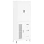 Tall white plywood sideboard 69.5x34x180 cm by vidaXL, Sideboards - Ref: Foro24-3195971, Price: 170,14 €, Discount: %