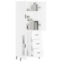 Aparador alto madera contrachapada blanco 69,5x34x180 cm de vidaXL, Aparadores - Ref: Foro24-3195971, Precio: 172,29 €, Descu...