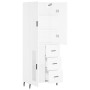 Aparador alto madera contrachapada blanco 69,5x34x180 cm de vidaXL, Aparadores - Ref: Foro24-3195971, Precio: 172,29 €, Descu...