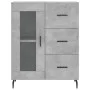 Tall plywood gray concrete sideboard 69.5x34x180 cm by vidaXL, Sideboards - Ref: Foro24-3195975, Price: 158,68 €, Discount: %