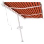 Toldo de pie automático naranja y marrón 600x350 cm en Toldos | Comprar online en Foru.es