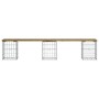 Banco jardín diseño gaviones madera pino impregnada 203x31x42cm de vidaXL, Bancos de jardín - Ref: Foro24-834334, Precio: 83,...