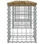 Banco jardín diseño gaviones madera pino impregnada 203x31x42cm de vidaXL, Bancos de jardín - Ref: Foro24-834334, Precio: 83,...