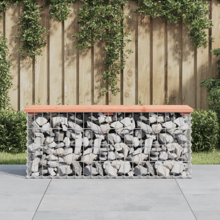 Banco jardín diseño gaviones madera abeto Douglas 103x31,5x42cm de vidaXL, Bancos de jardín - Ref: Foro24-834351, Precio: 69,...