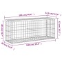 Banco jardín diseño gaviones madera abeto Douglas 103x31,5x42cm de vidaXL, Bancos de jardín - Ref: Foro24-834351, Precio: 69,...