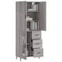 Aparador alto madera contrachapada gris sonoma 69,5x34x180 cm de vidaXL, Aparadores - Ref: Foro24-3195977, Precio: 165,09 €, ...