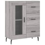 Aparador alto madera contrachapada gris sonoma 69,5x34x180 cm de vidaXL, Aparadores - Ref: Foro24-3195977, Precio: 165,09 €, ...