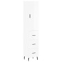 Aparador alto madera contrachapada blanco brillo 34,5x34x180 cm de vidaXL, Aparadores - Ref: Foro24-3198867, Precio: 130,70 €...