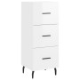 Aparador alto madera contrachapada blanco brillo 34,5x34x180 cm de vidaXL, Aparadores - Ref: Foro24-3198867, Precio: 130,70 €...