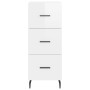 Aparador alto madera contrachapada blanco brillo 34,5x34x180 cm de vidaXL, Aparadores - Ref: Foro24-3198867, Precio: 130,70 €...