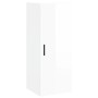 Aparador alto madera contrachapada blanco brillo 34,5x34x180 cm de vidaXL, Aparadores - Ref: Foro24-3198867, Precio: 130,70 €...