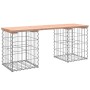Banco jardín diseño gaviones madera abeto Douglas 103x31x42 cm de vidaXL, Bancos de jardín - Ref: Foro24-834330, Precio: 62,3...