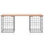 Banco jardín diseño gaviones madera abeto Douglas 103x31x42 cm de vidaXL, Bancos de jardín - Ref: Foro24-834330, Precio: 62,3...