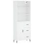 Aparador alto madera contrachapada blanco 69,5x34x180 cm de vidaXL, Aparadores - Ref: Foro24-3189461, Precio: 159,78 €, Descu...