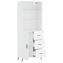 Aparador alto madera contrachapada blanco 69,5x34x180 cm de vidaXL, Aparadores - Ref: Foro24-3189461, Precio: 159,78 €, Descu...