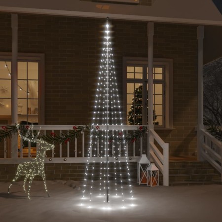Árbol de Navidad en asta de bandera 310 LED blanco frío 300 cm en Decoración Festiva y Estacional | Comprar online en Foru.es