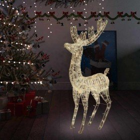 Reno navideño acrílico XXL 250 LEDs blanco cálido 180 cm en Decoración Festiva y Estacional | Comprar online en Foru.es