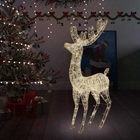 Reno navideño acrílico XXL 250 LEDs blanco cálido 180 cm en Decoración Festiva y Estacional | Comprar online en Foru.es