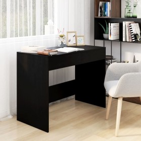 Escritorio de madera contrachapada negro 101x50x76,5 cm en Oficina | Comprar online en Foru.es