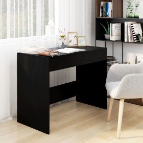 Escritorio de madera contrachapada negro 101x50x76,5 cm en Oficina | Comprar online en Foru.es