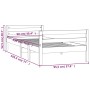 Estructura de cama madera maciza de pino 90x190 cm de vidaXL, Camas y somieres - Ref: Foro24-821634, Precio: 99,52 €, Descuen...