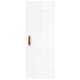 Aparador alto madera contrachapada blanco brillo 34,5x34x180 cm de vidaXL, Aparadores - Ref: Foro24-3200107, Precio: 107,09 €...