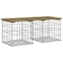 Banco jardín diseño gaviones madera pino impregnada 103x44x42cm de vidaXL, Bancos de jardín - Ref: Foro24-834340, Precio: 56,...