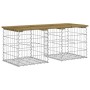 Banco jardín diseño gaviones madera pino impregnada 103x44x42cm de vidaXL, Bancos de jardín - Ref: Foro24-834340, Precio: 56,...