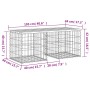 Banco jardín diseño gaviones madera pino impregnada 103x44x42cm de vidaXL, Bancos de jardín - Ref: Foro24-834340, Precio: 56,...