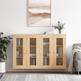 Armarios de pared 2 uds madera de ingeniería roble Sonoma de vidaXL, Aparadores - Ref: Foro24-3197924, Precio: 173,47 €, Desc...