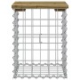 Banco jardín diseño gaviones madera pino impregnada 33x31x42 cm de vidaXL, Bancos de jardín - Ref: Foro24-834328, Precio: 28,...