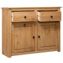 Aparador de madera maciza de pino estilo Panamá 93x40x80 cm de vidaXL, Aparadores - Ref: Foro24-282697, Precio: 178,46 €, Des...