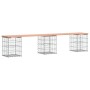 Banco jardín diseño gaviones madera abeto Douglas 203x31x42 cm de vidaXL, Bancos de jardín - Ref: Foro24-834333, Precio: 82,6...