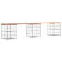 Banco jardín diseño gaviones madera abeto Douglas 203x31x42 cm de vidaXL, Bancos de jardín - Ref: Foro24-834333, Precio: 82,6...