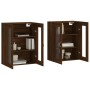 Armarios de pared 2 uds madera de ingeniería marrón roble de vidaXL, Aparadores - Ref: Foro24-3197920, Precio: 182,27 €, Desc...