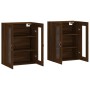 Armarios de pared 2 uds madera de ingeniería marrón roble de vidaXL, Aparadores - Ref: Foro24-3197920, Precio: 182,27 €, Desc...