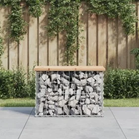 Gartenbank Design Gabionen Massivholz Kiefer 63x31,5x42cm von vidaXL, Gartenbänke - Ref: Foro24-834344, Preis: 46,05 €, Rabat...
