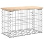 Banco de jardín diseño gaviones madera maciza pino 63x31,5x42cm de vidaXL, Bancos de jardín - Ref: Foro24-834344, Precio: 47,...