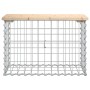 Banco de jardín diseño gaviones madera maciza pino 63x31,5x42cm de vidaXL, Bancos de jardín - Ref: Foro24-834344, Precio: 47,...