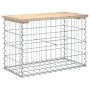 Banco de jardín diseño gaviones madera maciza pino 63x31,5x42cm de vidaXL, Bancos de jardín - Ref: Foro24-834344, Precio: 47,...