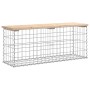 Banco jardín diseño gaviones madera maciza pino 103x31,5x42 cm de vidaXL, Bancos de jardín - Ref: Foro24-834350, Precio: 71,2...