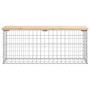 Banco jardín diseño gaviones madera maciza pino 103x31,5x42 cm de vidaXL, Bancos de jardín - Ref: Foro24-834350, Precio: 71,2...