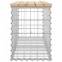 Banco jardín diseño gaviones madera maciza pino 103x31,5x42 cm de vidaXL, Bancos de jardín - Ref: Foro24-834350, Precio: 71,2...