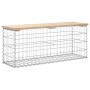Banco jardín diseño gaviones madera maciza pino 103x31,5x42 cm de vidaXL, Bancos de jardín - Ref: Foro24-834350, Precio: 71,2...