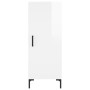Aparador alto madera contrachapada blanco brillo 34,5x34x180 cm de vidaXL, Aparadores - Ref: Foro24-3200131, Precio: 111,42 €...