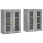 Armarios de pared 2 uds madera de ingeniería gris hormigón de vidaXL, Aparadores - Ref: Foro24-3197925, Precio: 166,71 €, Des...